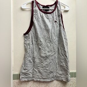 PacSun Gray and Maroon Tank Top